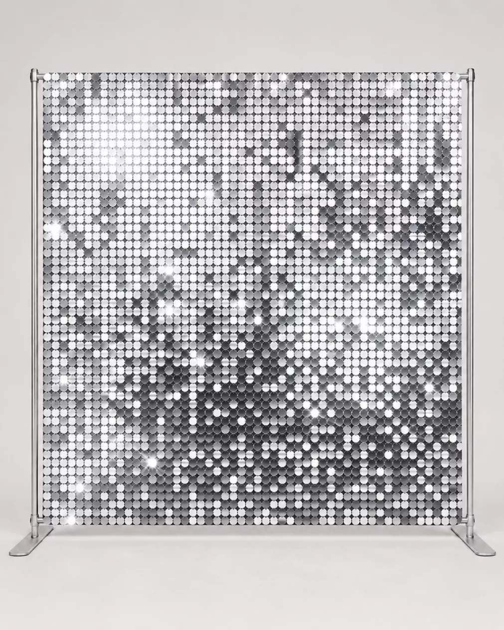 Silver shimmer photo booth backdrop