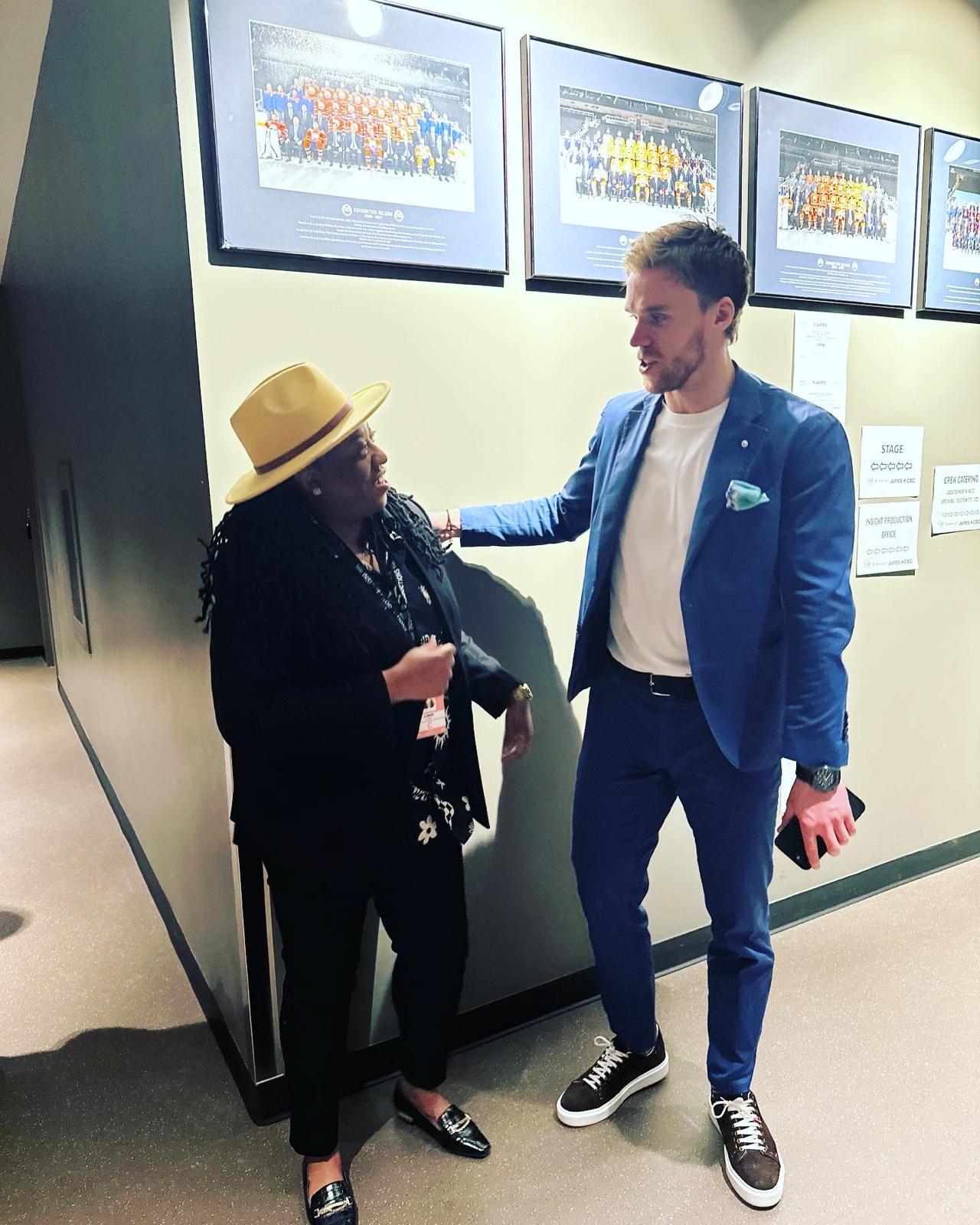 DJ JJ Rock with Connor McDavid