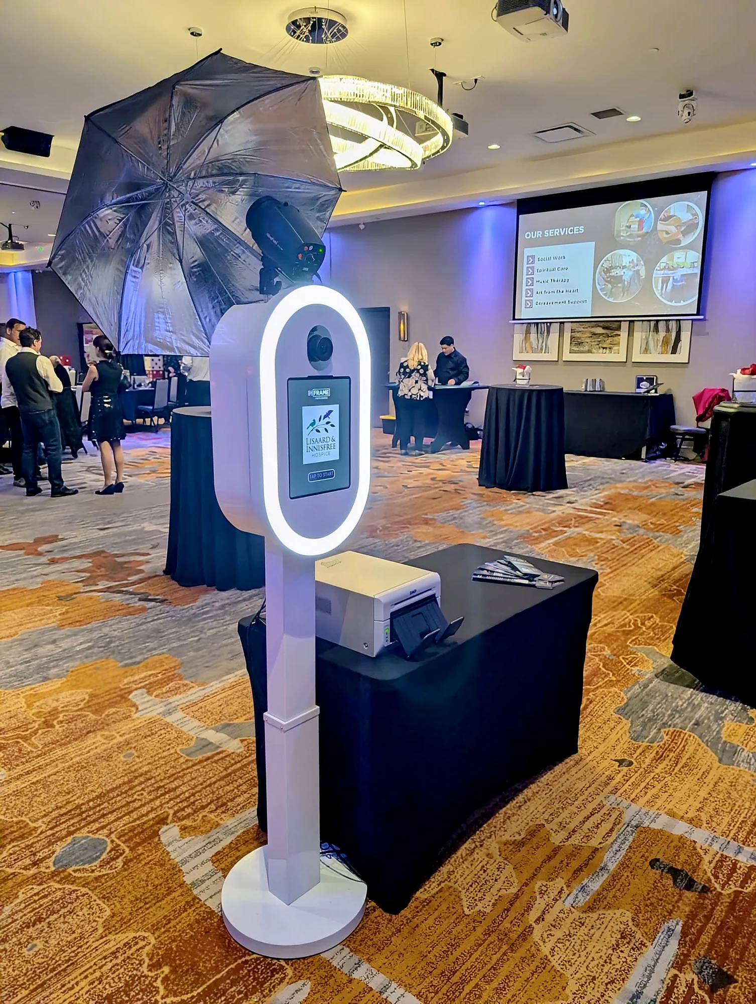 A complete setup for real event spaces