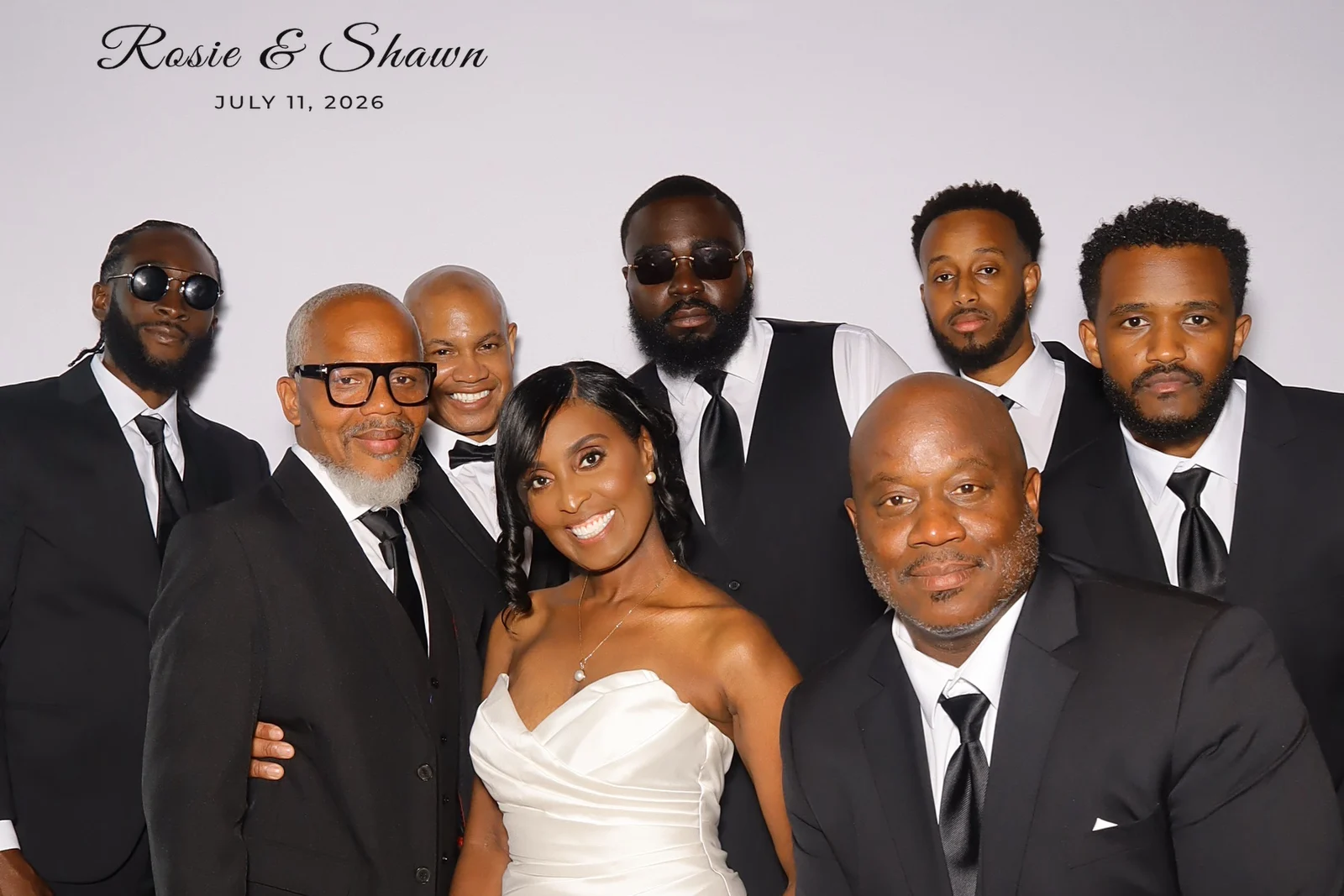 Rosie with wedding guests