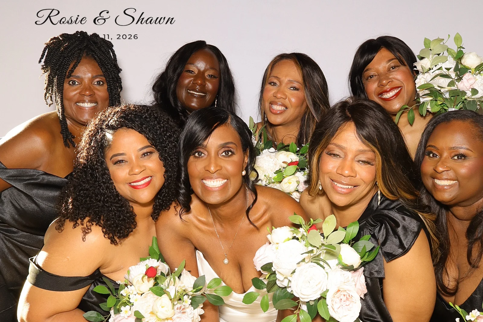 Rosie with her wedding party