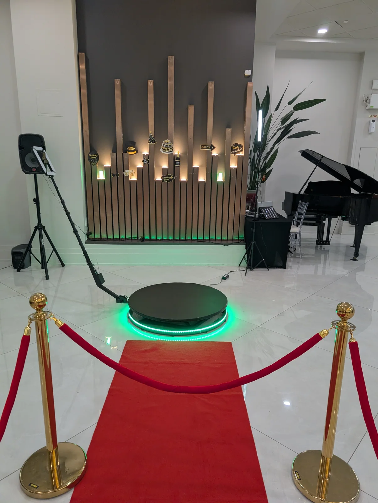 A 360 video booth setup