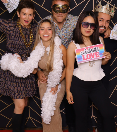 JJ Rock  – black and gold themed 50th birthday celebration in Toronto featuring red carpet experience, DJ Services, and luxury Photo Booth setup