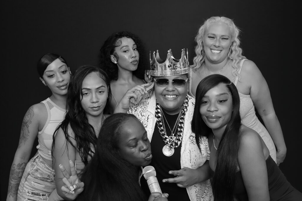 JJ Rock Entertainment Group – black and white digital photo booth portrait from a Sweet 16 celebration in Scarborough, Toronto, Ontario