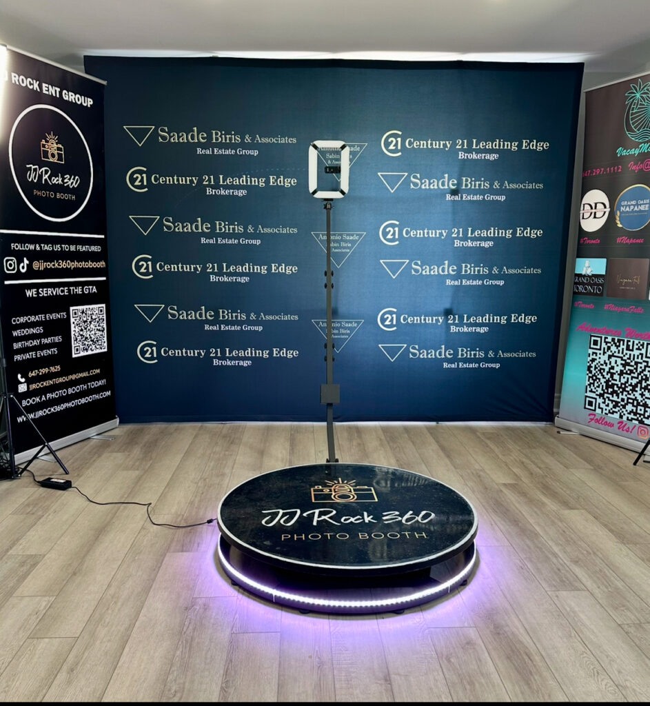 JJ Rock Entertainment Group 360 video booth rental for events in Toronto Barrie and Simcoe County